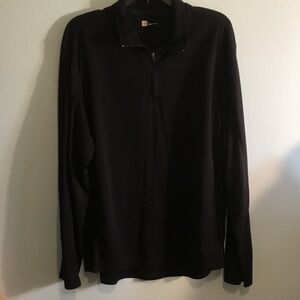 GAP Men's Black 1/4 Zip-Neck Pullover